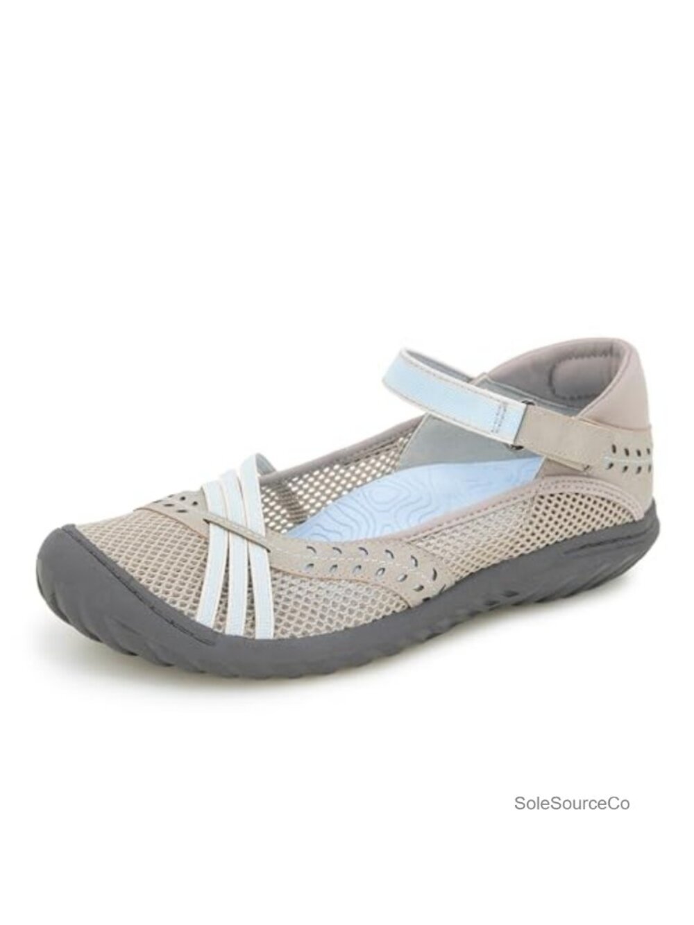 Women's Water Ready Mary Jane Flats with Hook & Loop Closure, Quick Dry